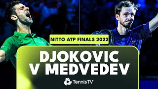 Pure Tennis CHAOS 🤯 Novak Djokovic vs Daniil Medvedev  Nitto ATP Final 2022 Highlights [upl. by Akinnor390]