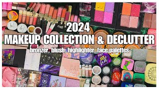 2024 Makeup Collection amp Declutter  Bronzers Blushes Highlighters [upl. by Conard]