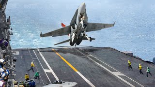 When US Navy Most Feared Jets Miss Landing on US Aircraft Carriers [upl. by Ilise]