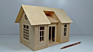 Easy Mini Tiny House Made From Plywood And Popsicle Sticks  Easy Woodworking Projects [upl. by Ara]