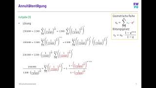 Berechnung der Laufzeit eines Annuitätendarlehens [upl. by Mhoj]