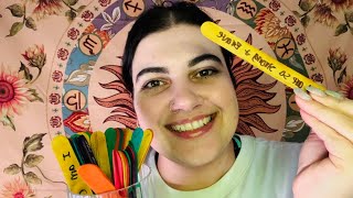 ASMR Positive Affirmation Popsicle stick Pulling Plus Mouth Sounds 🧘🏻‍♀️✨✨✨💜💟😊🥹 [upl. by Tamanaha]