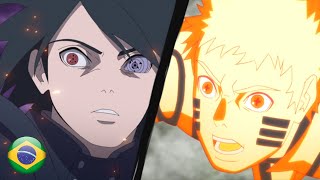 Naruto e Sasuke vs Jigen Dublado  Luta Completa  Boruto Dublado [upl. by Acinorev]