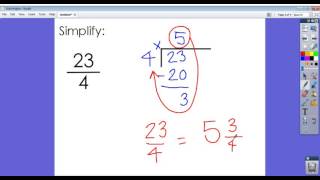 Converting Improper Fractions to Mixed Numbers [upl. by Stafford]