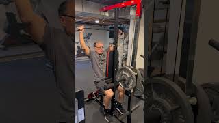 The 74 year old Coach then got 70 lbs on the Lat machine for 8 reps [upl. by Bigler338]