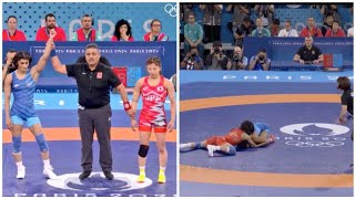 Bhinesh Phogat Win Semi Final Match Against Cuba 50 KG Wrestling Match  Bhinesh Phogat in Olympic [upl. by Anale]