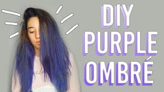 HOW TO BLEACH amp DYE YOUR HAIR  PURPLE OMBRÉ FT CRAZY COLOUR [upl. by Loseff]