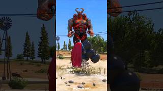 Superman Feeds The ITEM BOMB to The Lava Titan in GTA 5 😱 shorts [upl. by Drews847]