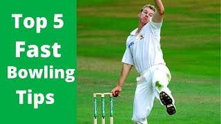 How To Bowl Fast  Top 5 Fast Bowling Tips [upl. by Lorimer]