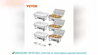 VEVOR 8QT Rectangle Chafing Dish 246 Packs w Full Size Review [upl. by Ixel212]