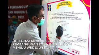 Kemenkumham Sulbar Gelar Deklarasi Janji Kinerja dan Pencanangan Pembangunan ZI Menuju WBK dan WBBM [upl. by Pedaiah]