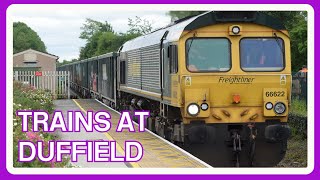 TRAINS at DUFFIELD railway station [upl. by Ardeth]