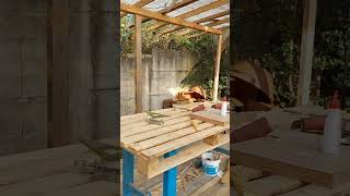 Costruzione tettoia Part 13 diy diycraft diycraftideas diyprojects faidate woodwork casa [upl. by Ephrayim]