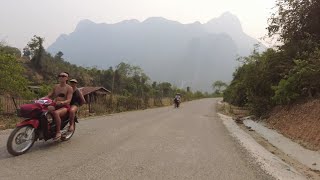 Blue Lagoon Loop Scooter Ride 2 in Vang Vieng Laos [upl. by Hazlett]