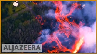 🌋 Hawaiis Kilauea volcano eruption visible from space  Al Jazeera English [upl. by Retsehc633]