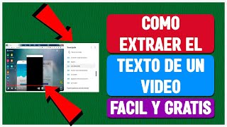 👉COMO EXTRAER EL TEXTO DE UN VIDEO DE YOUTUBE Facil Rapido y Gratis [upl. by Linette638]