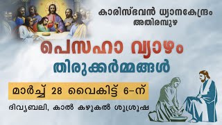 പെസഹാ വ്യാഴം തിരുക്കർമ്മങ്ങൾ  ദിവ്യബലി കാൽ കഴുകൽ ശുശ്രൂഷ  0600PM  28032024 [upl. by Sigler93]