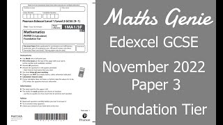 Edexcel Foundation Paper 3 November 2022 Exam Walkthrough [upl. by Ahseyd972]