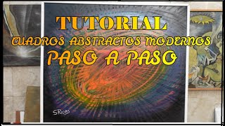 TUTORIAL CUADROS ABSTRACTOS MODERNOS PASO A PASO MUY FACIL DE HACER [upl. by Lered]