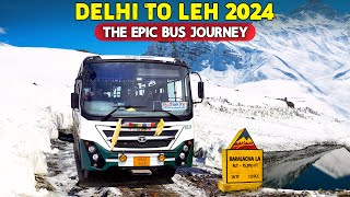 DELHI TO LEH  The incredible HRTC bus journey  2024 Edition  Keylong to Leh HRTC bus  Himbus [upl. by Aroda]