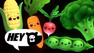 Hey Bear Sensory  Funky Veggies  Fun Dance Animation with Music Baby Sensory [upl. by Mascia]