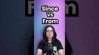 SINCE vs FROM का सही Use 🎯  Stop Making This Mistake  English Grammar Tips grammar ananya [upl. by Esilegna]