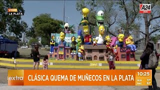 🔴 Tradicional quema de muñecos en La Plata I A24 [upl. by Eugeniusz221]