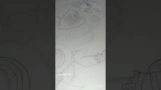 Laxmi Mata pencil outline art shorts ytshorts [upl. by Moreta]