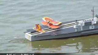 RC Aircraft Carrier Launches RC Airplane [upl. by Neural699]