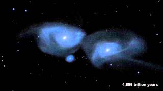 Milky Way and Andromeda Galaxies Collision Simulated  Video [upl. by Xonk]