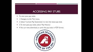 How to Access American Seafoods Pay Stubs amp W2s [upl. by Macpherson516]