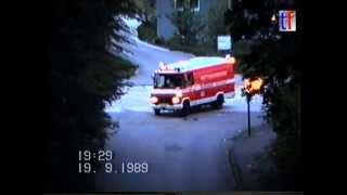 Feuerwehr Stuttgart Alarmfahrt RTW NEF DRKRTW  1989 [upl. by Keary]