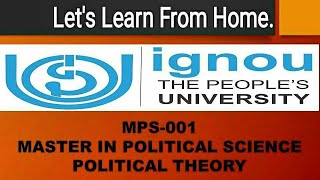 MPS 001  Democracy  Political Theory  Political Science IGNOU  UNIT 02  Part 03 [upl. by Lotsyrk]