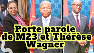 Nduhungirehe porte parole de M23 et Thérèse Wagner tiennent des pourparlers à Luanda Angola [upl. by Aihselat]