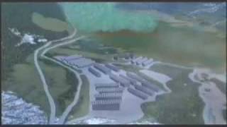 Animazione Vajont rockslidewave 9X1963 rendering [upl. by Ehman191]