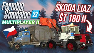 ČESKOSLOVENSKÝ TRAKTOR ŠKODA LIAZ ŠT 180 N  Farming Simulator 22 Multiplayer S02 21 [upl. by Annaeg313]