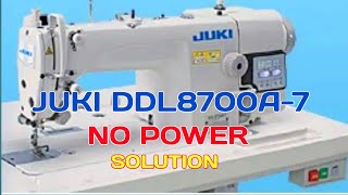 JUKI DDL8700A SEWING MACHINE NO POWER SOLUTION 2024 [upl. by Strawn277]