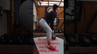 krafttraining für hyrox deadlift mit 2x40kg kettlebell kettlebellworkout motivation fit [upl. by Willamina]