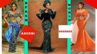 Latest Asoebi lace styles 2024  African fashion  Stunning owambe ankara dresses for pretty Ladies [upl. by Adnolat]