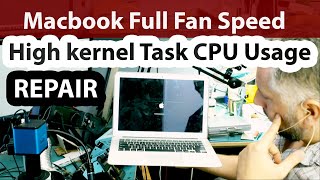 Macbook Air High Kernel Task CPU  Usage and Loud Full Speed Fan Repair using Flir Thermal camera [upl. by Ossy]