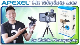 LARISS APEXEL 18x Telephoto Lens with Tripod for Mobile Photography  Unboxing amp Review [upl. by Jamin]