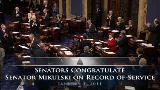 Senators Congratulate Senator Mikulski on Record of Service [upl. by Kai244]