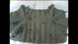 tuto tricot  tricoter un gilet surprise jacket  partie n° 1 [upl. by Froma241]