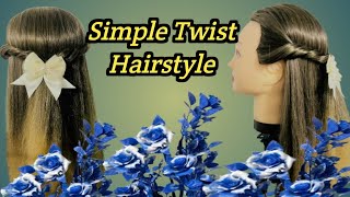 Simple Twist Hairstyles l Roll Twist Hairstyles l Easy 2 Minutes Hairstyles l Part 43 [upl. by Thorwald]