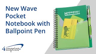 New Wave Pocket Notebook with Ballpoint Pen by 4imprint [upl. by Phelan]