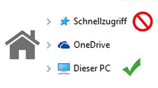 Windows 10 Explorer Schnellzugriff entfernen  mit Dieser PC öffnen [upl. by Soirtimid490]