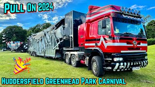 Huddersfield Greenhead Park Carnival Funfair Pull On July 2024 [upl. by Nnaasil942]