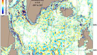 Subpolar gyre  Relative Vorticity  Global 125° HYCOM [upl. by Elias]