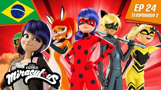 🇧🇷 MIRACULOUS  🐞 DIA DOS HERÓIS  1 🐾  Episódio completo ▶️ Temporada 2 Ep 24  Português BRASIL🇧🇷 [upl. by Hedvige]