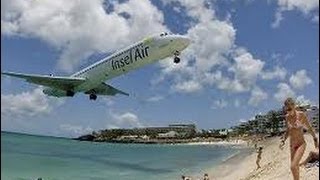 Amazing Willemstad MD80 Cockpit Video Approach amp Landing Curacao HD1080p [upl. by Nanfa840]